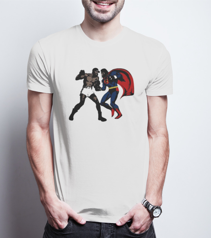Superman Vs Muhammad Ali Iconic Showdown Classic Battle T-Shirt