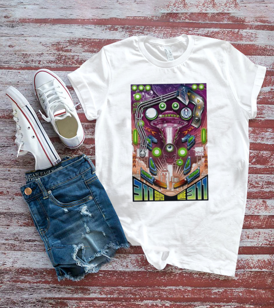 311 Playing In Wichita Hartman Events Center Wave T-Shirt