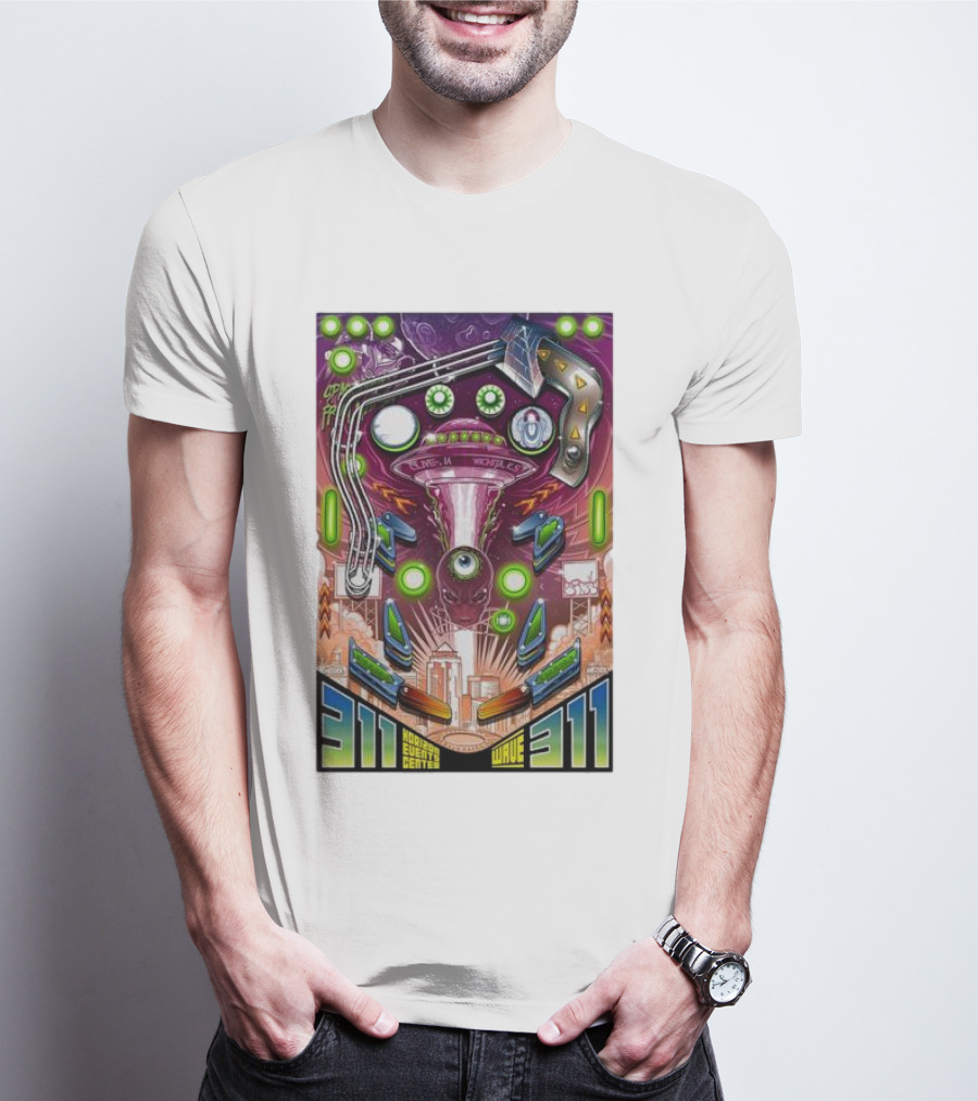 311 Playing In Wichita Hartman Events Center Wave T-Shirt