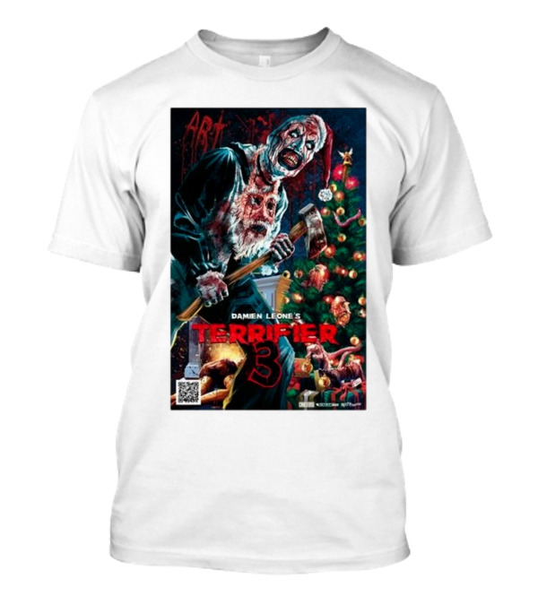 Damien Leone's Terrifier 3 Art Christmas Horror T-Shirt