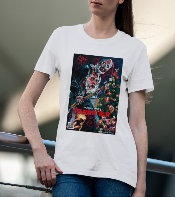 Damien Leone's Terrifier 3 Art Christmas Horror T-Shirt