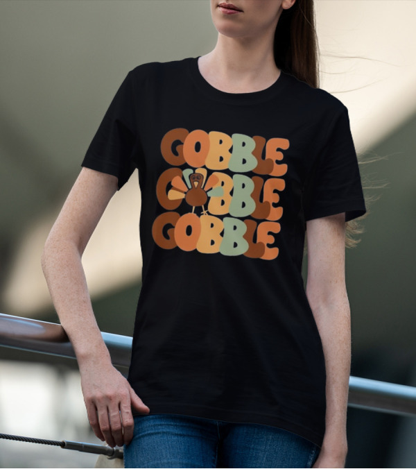 Friends Thanksgiving Gobble Turkey Fall Family T-Shirt