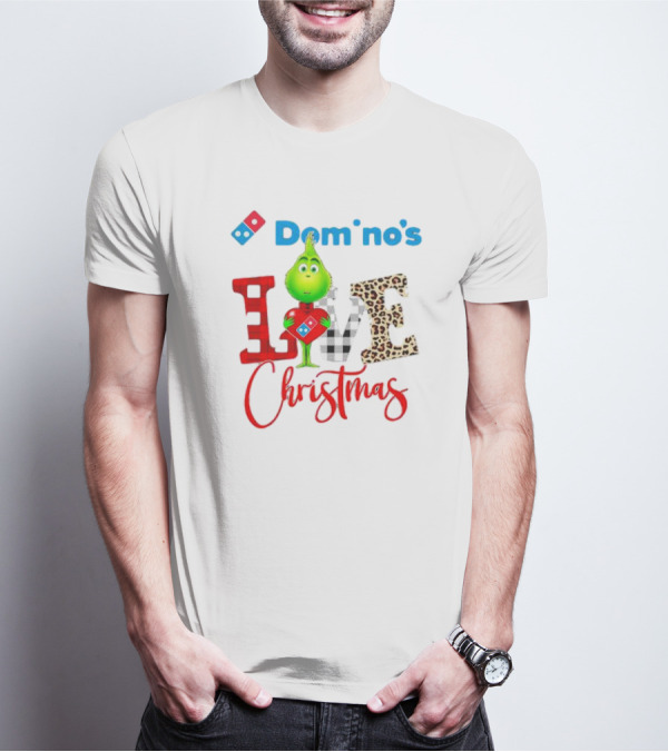 Domino's Grinch Love Christmas T-Shirt