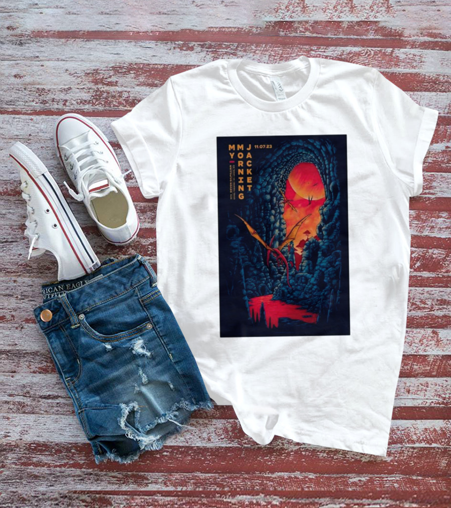 MMJ My Morning Jacket 11 07 23 Cave Landscape With Flying Creatures T-Shirt