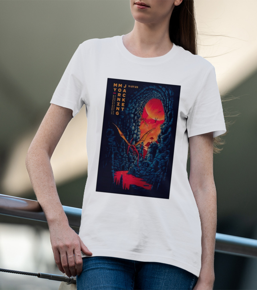 MMJ My Morning Jacket 11 07 23 Cave Landscape With Flying Creatures T-Shirt