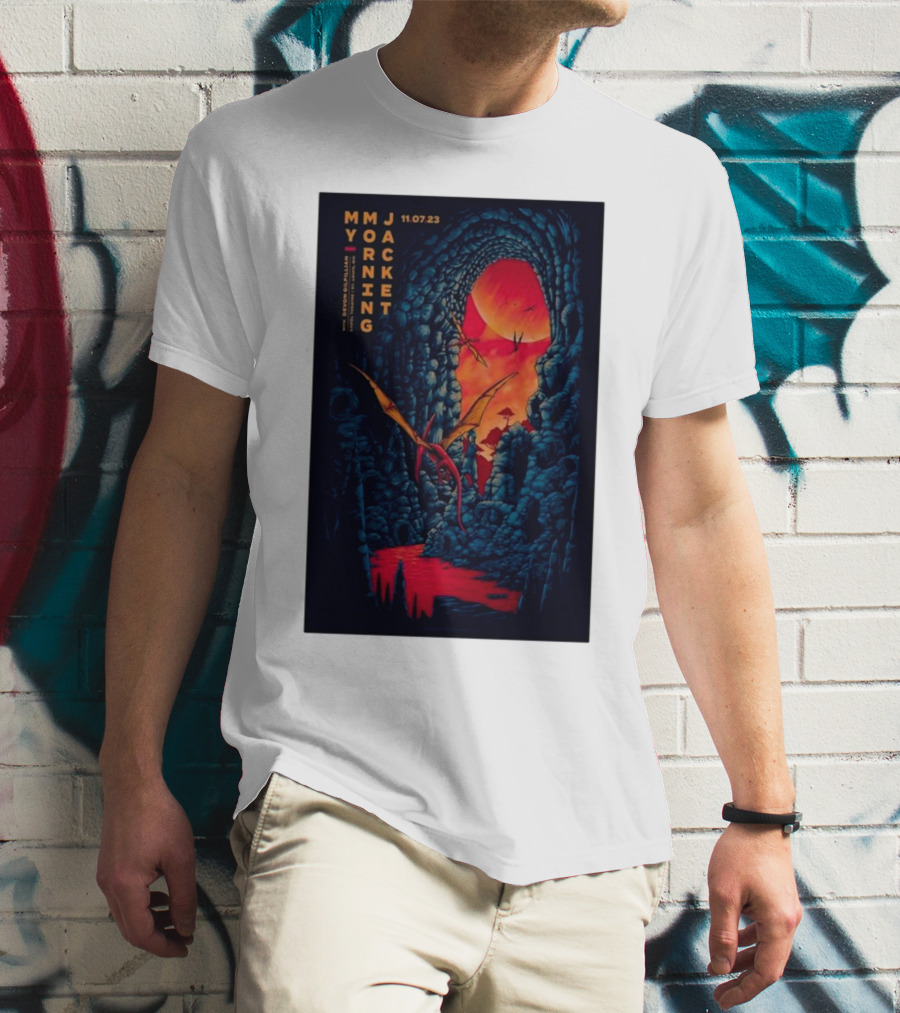 MMJ My Morning Jacket 11 07 23 Cave Landscape With Flying Creatures T-Shirt