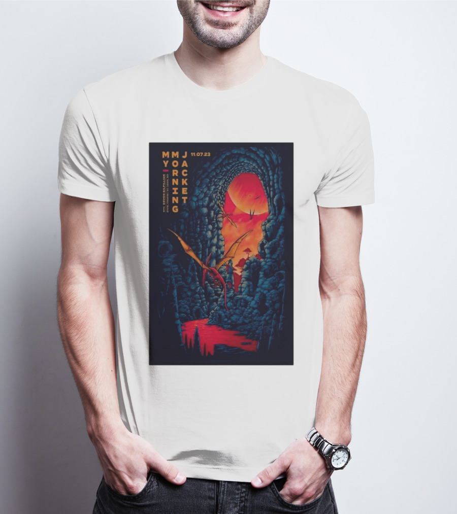 MMJ My Morning Jacket 11 07 23 Cave Landscape With Flying Creatures T-Shirt