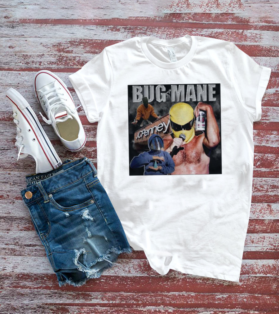 Bug Mane Jc Penney Bugmanetv Yellow Mask Microphone Can T-Shirt