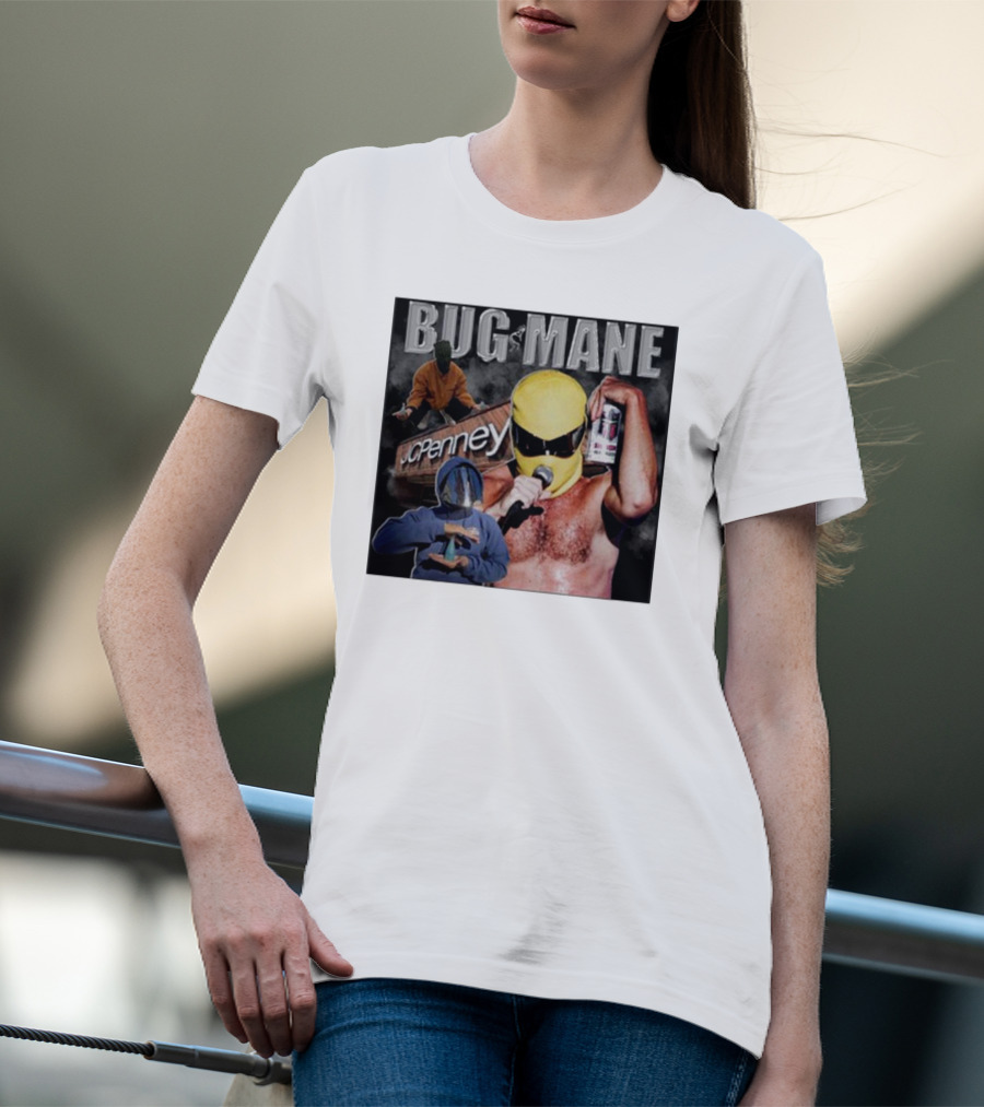 Bug Mane Jc Penney Bugmanetv Yellow Mask Microphone Can T-Shirt