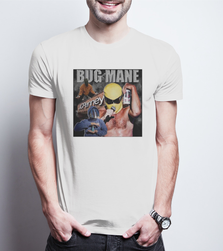 Bug Mane Jc Penney Bugmanetv Yellow Mask Microphone Can T-Shirt