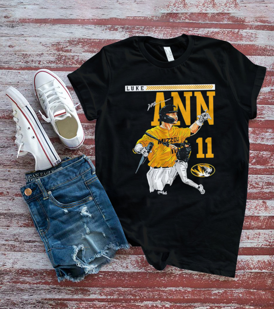 LUKE MANN MIZZOU BASEBALL 11 MISSOURI NCAA TIGERS T-Shirt