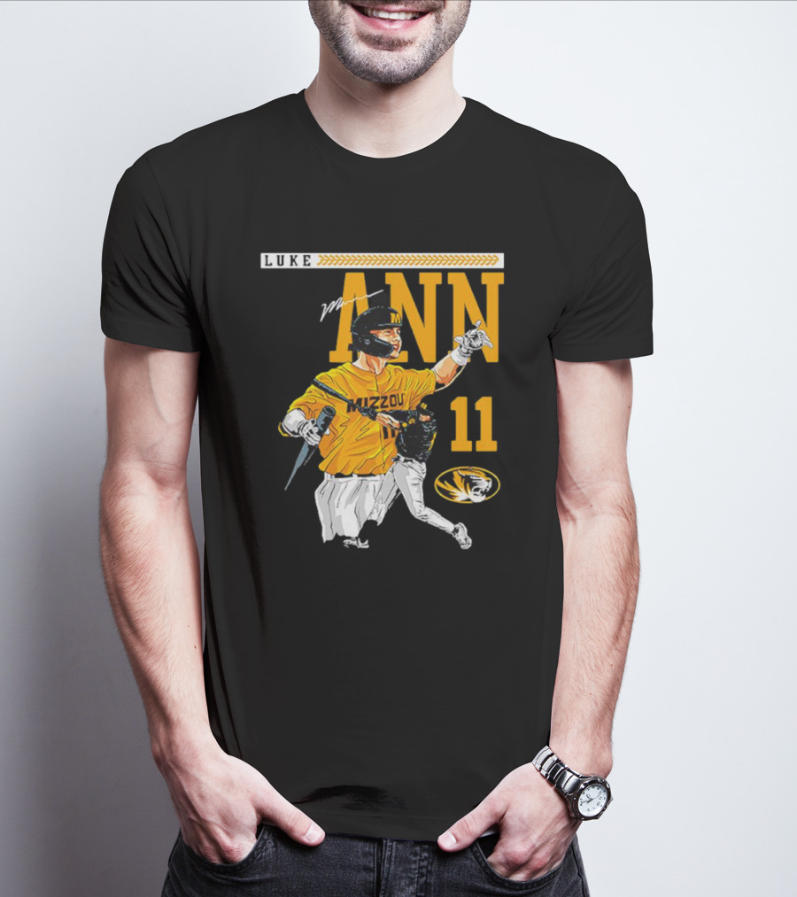 LUKE MANN MIZZOU BASEBALL 11 MISSOURI NCAA TIGERS T-Shirt