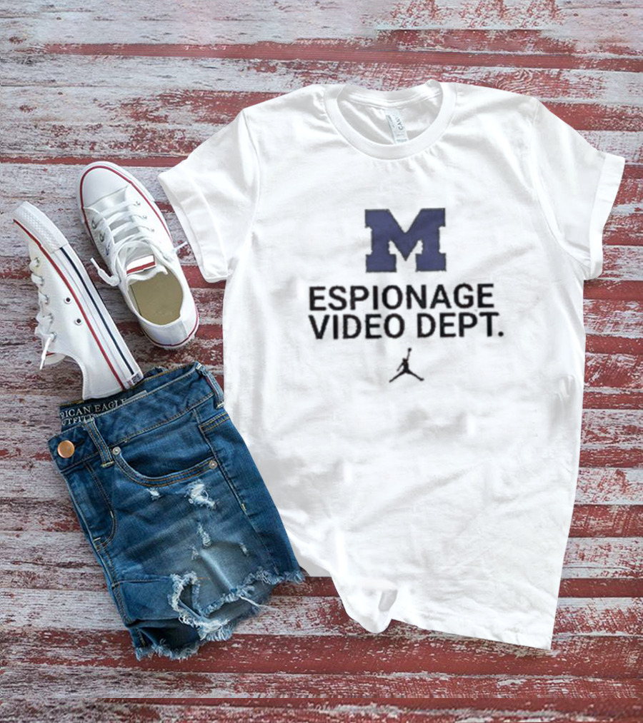 M Michigan Espionage Video Dept Jumpman T-Shirt