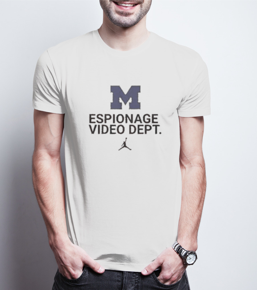 M Michigan Espionage Video Dept Jumpman T-Shirt