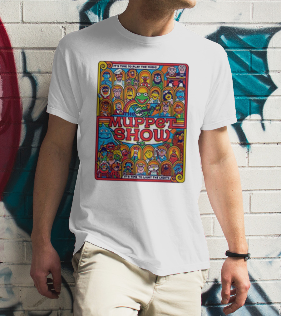 The Muppet Show It's Time To Play The Music It's Time To Light The Lights Retro Ensemble Edition T-Shirt