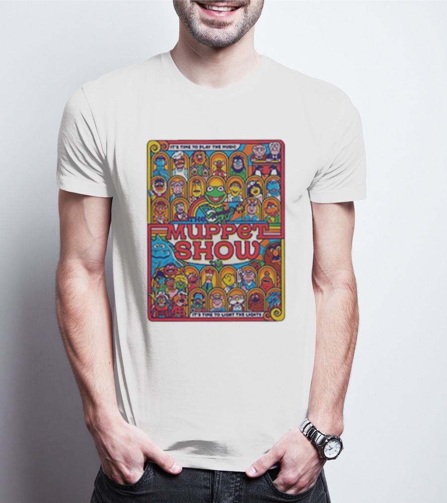 The Muppet Show It's Time To Play The Music It's Time To Light The Lights Retro Ensemble Edition T-Shirt