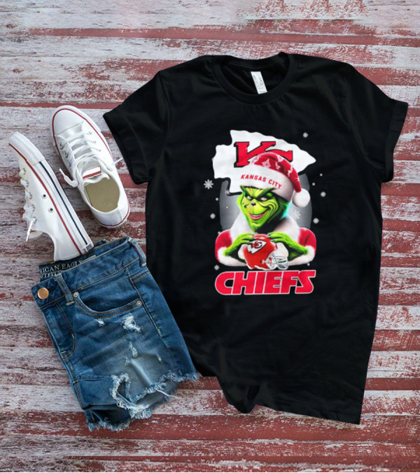 Kansas City Chiefs Grinch Santa Christmas T-Shirt