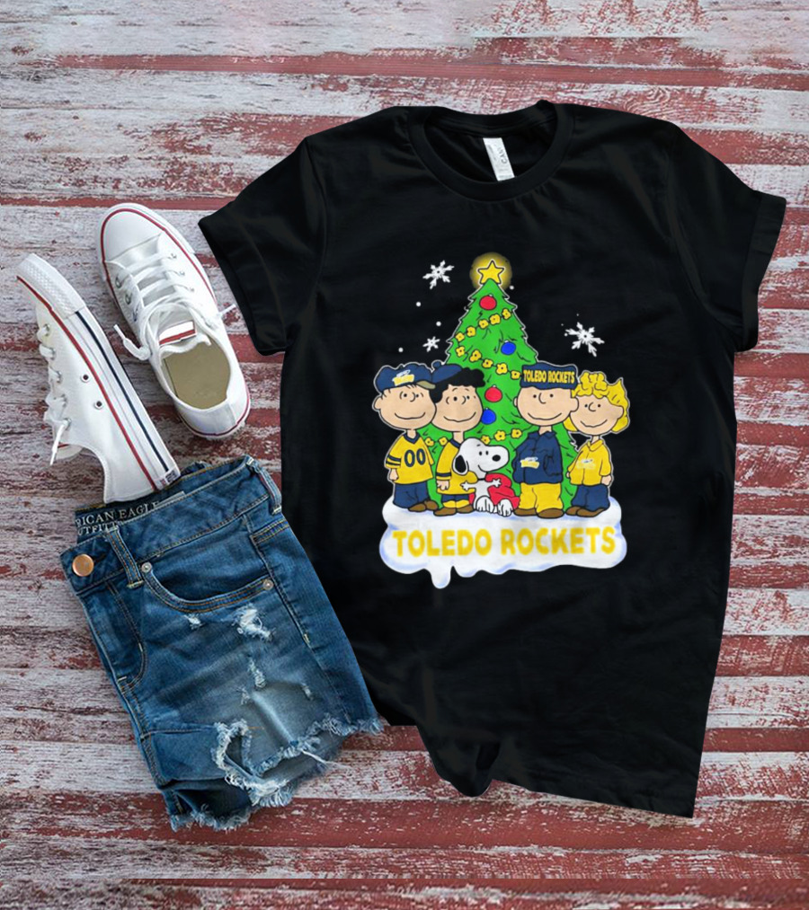 Peanuts Characters Toledo Rockets Christmas Tree T-Shirt