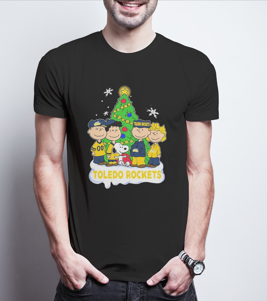 Peanuts Characters Toledo Rockets Christmas Tree T-Shirt