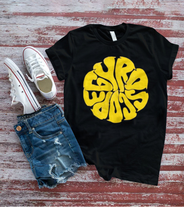 Gyroscope Liquid Logo Yellow Circular Text T-Shirt
