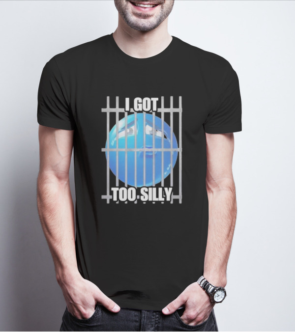 I Got Too Silly Blue Emoji Behind Bars T-Shirt