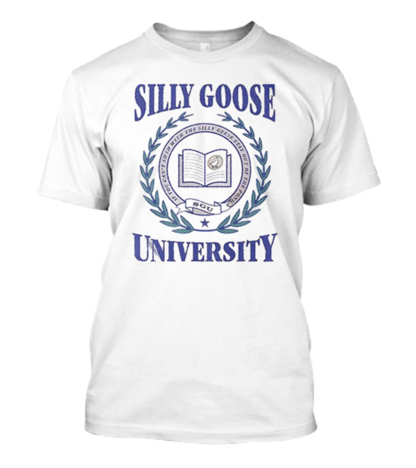 Silly Goose University Laurel Wreath Seal Emblem T-Shirt
