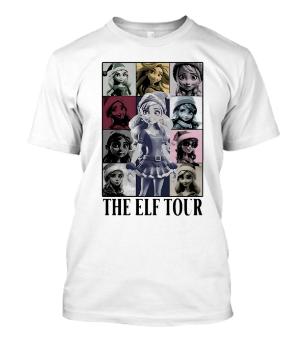 The Elf Tour Animated Character Montage T-Shirt