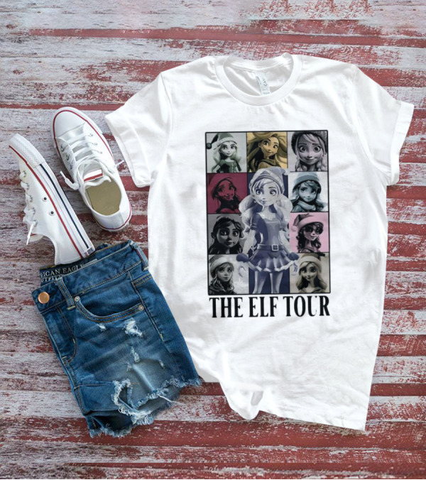 The Elf Tour Animated Character Montage T-Shirt