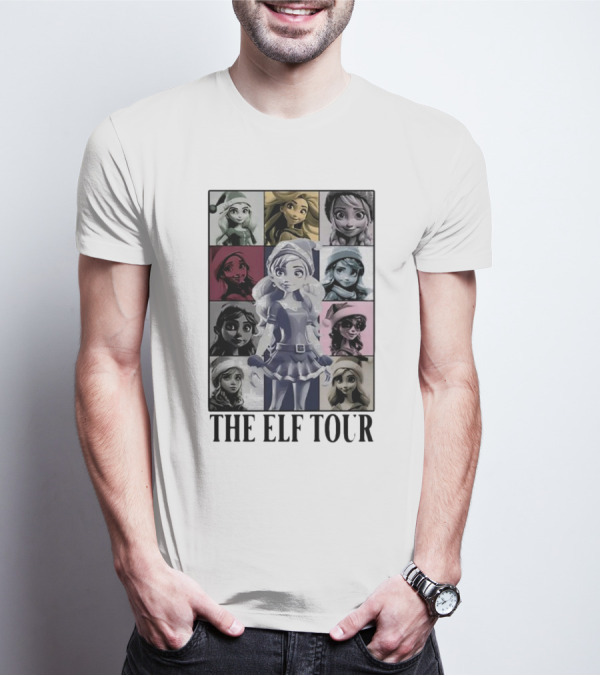 The Elf Tour Animated Character Montage T-Shirt
