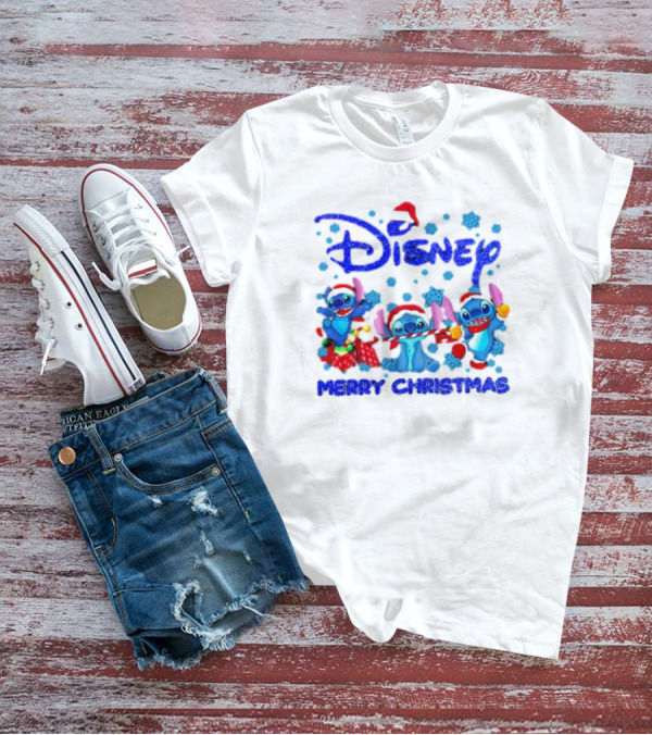 Disney Santa Stitch Merry Christmas T-Shirt