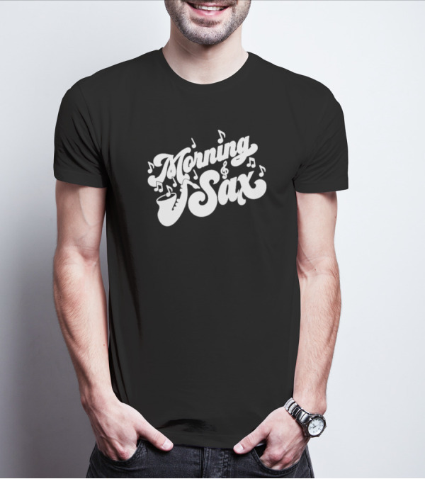 Morning Sax Boxyfresh Musical Notes T-Shirt