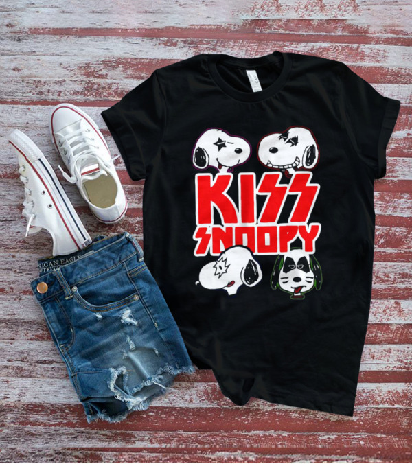 Kiss Snoopy Faces Rock Band T-Shirt
