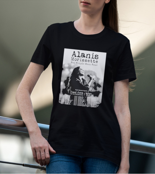 Alanis Morissette The Triple Moon Tour With Special Guests Joan Jett And The Blackhearts Morgan Wade Tour Dates T-Shirt