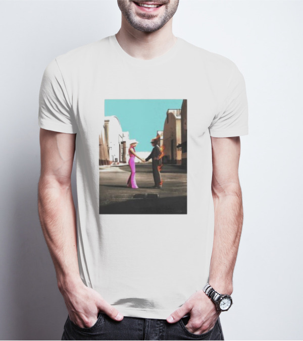 Barbenheimer Street Scene Iconic Film Crossover T-Shirt