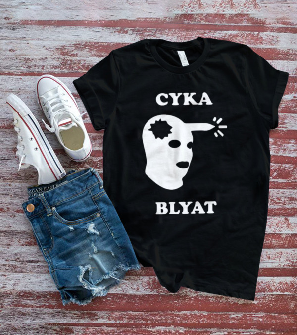 CYKA BLYAT Mask Bullet Headshot T-Shirt