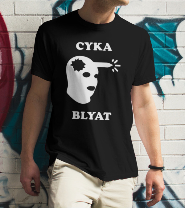 CYKA BLYAT Mask Bullet Headshot T-Shirt