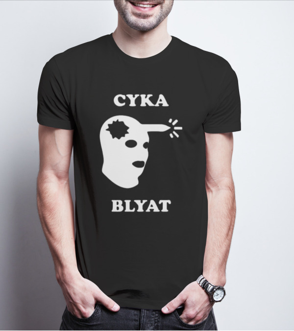 CYKA BLYAT Mask Bullet Headshot T-Shirt