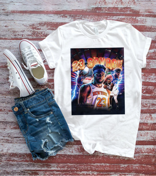 Mitchell Robinson New York 23 Savage Basketball Highlights T-Shirt