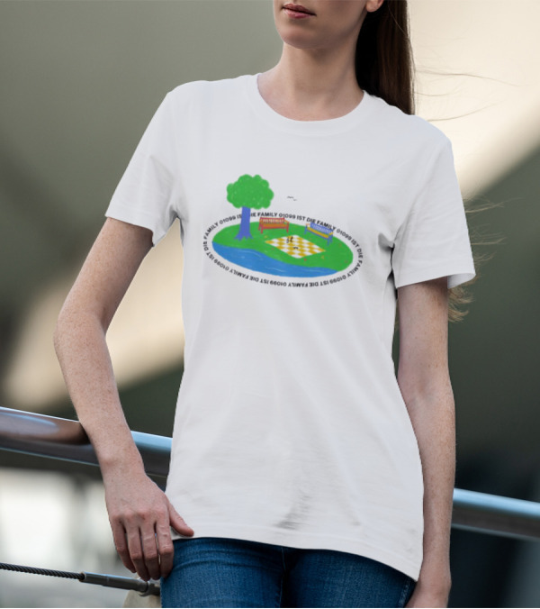 1099 Chess Picnic Park Scene T-Shirt