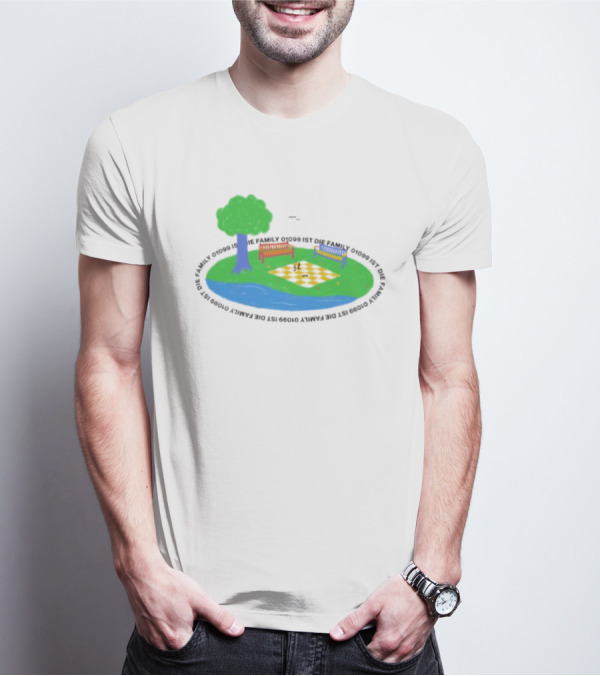1099 Chess Picnic Park Scene T-Shirt
