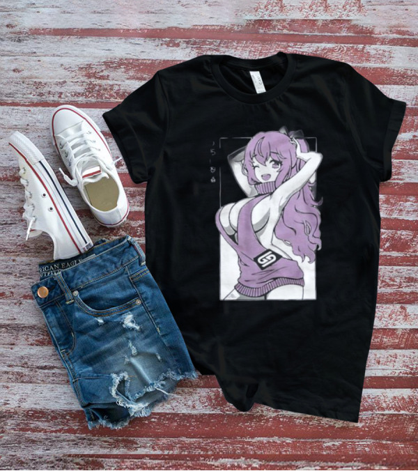 GamerSupps Waifu Purple Anime Character T-Shirt
