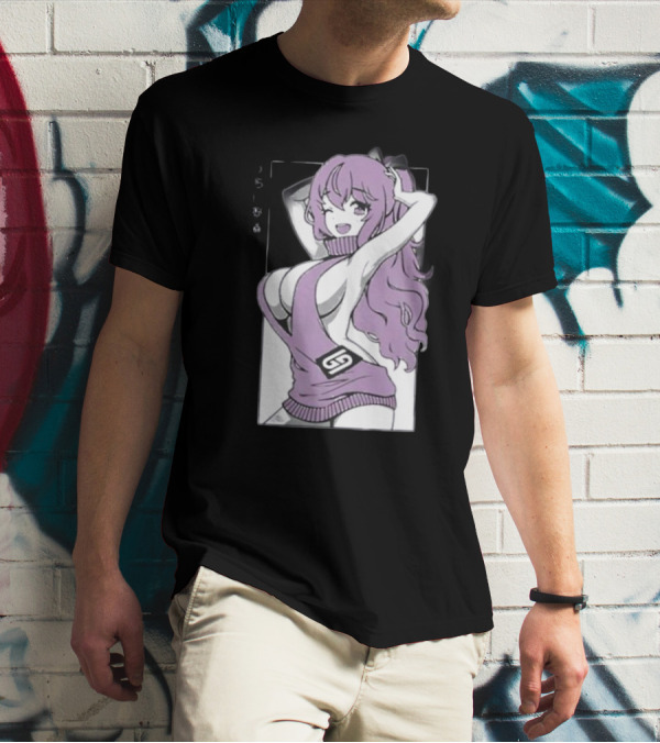 GamerSupps Waifu Purple Anime Character T-Shirt