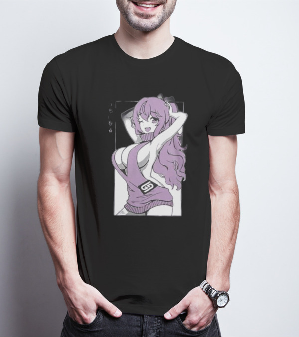 GamerSupps Waifu Purple Anime Character T-Shirt