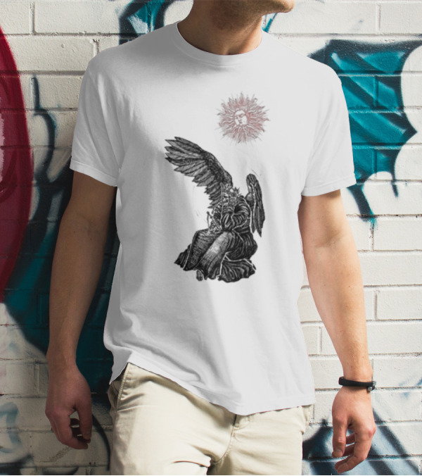 Angel And Skull Sun By Micah Ulrich T-Shirt