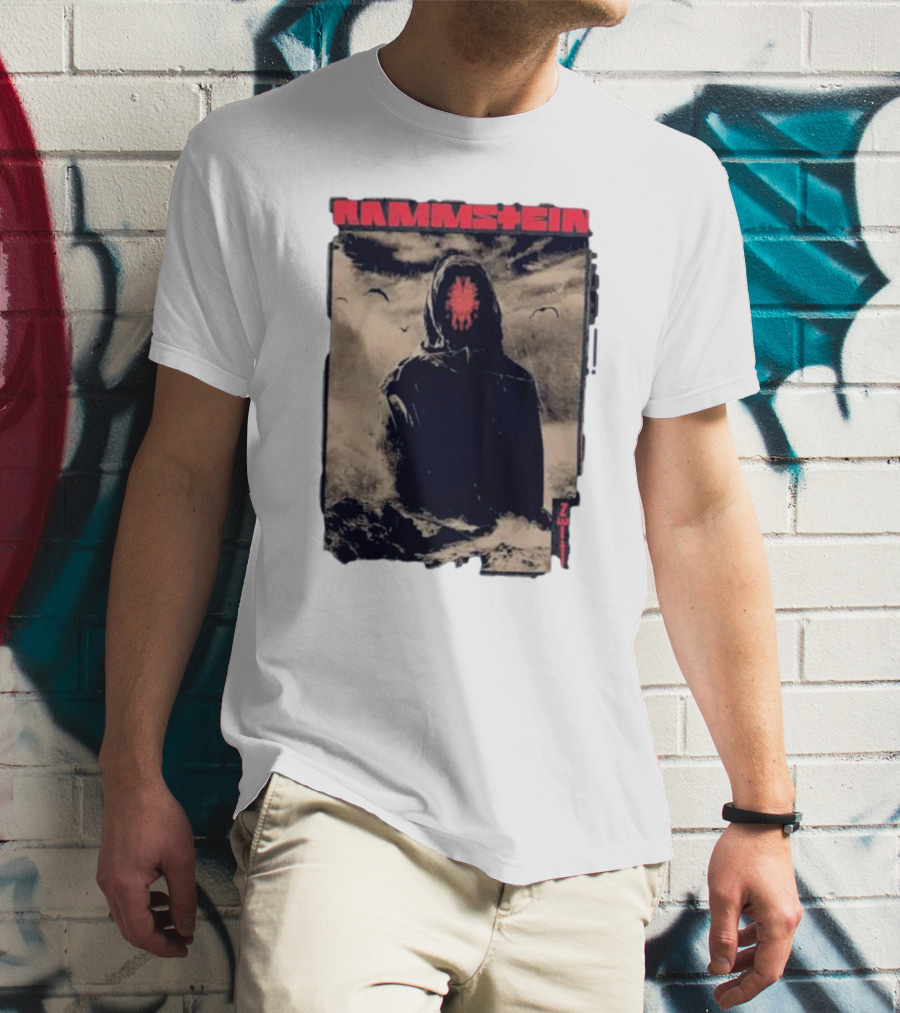 Rammstein Zeithuter Hooded Figure In Stormy Seascape With Birds T-Shirt