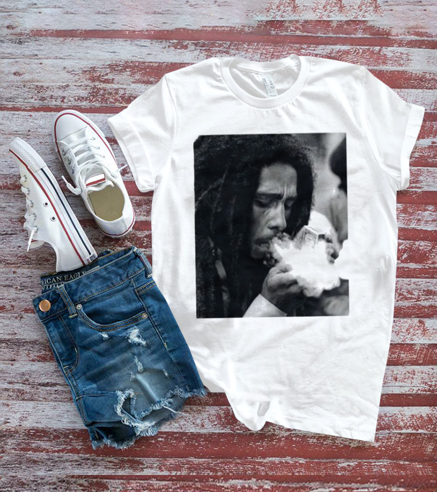 Rui Bob Marley Smoking Image T-Shirt