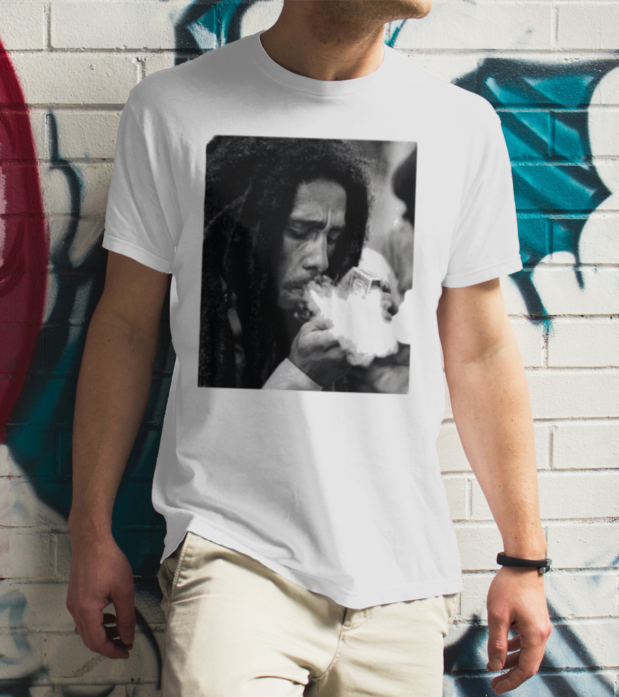 Rui Bob Marley Smoking Image T-Shirt