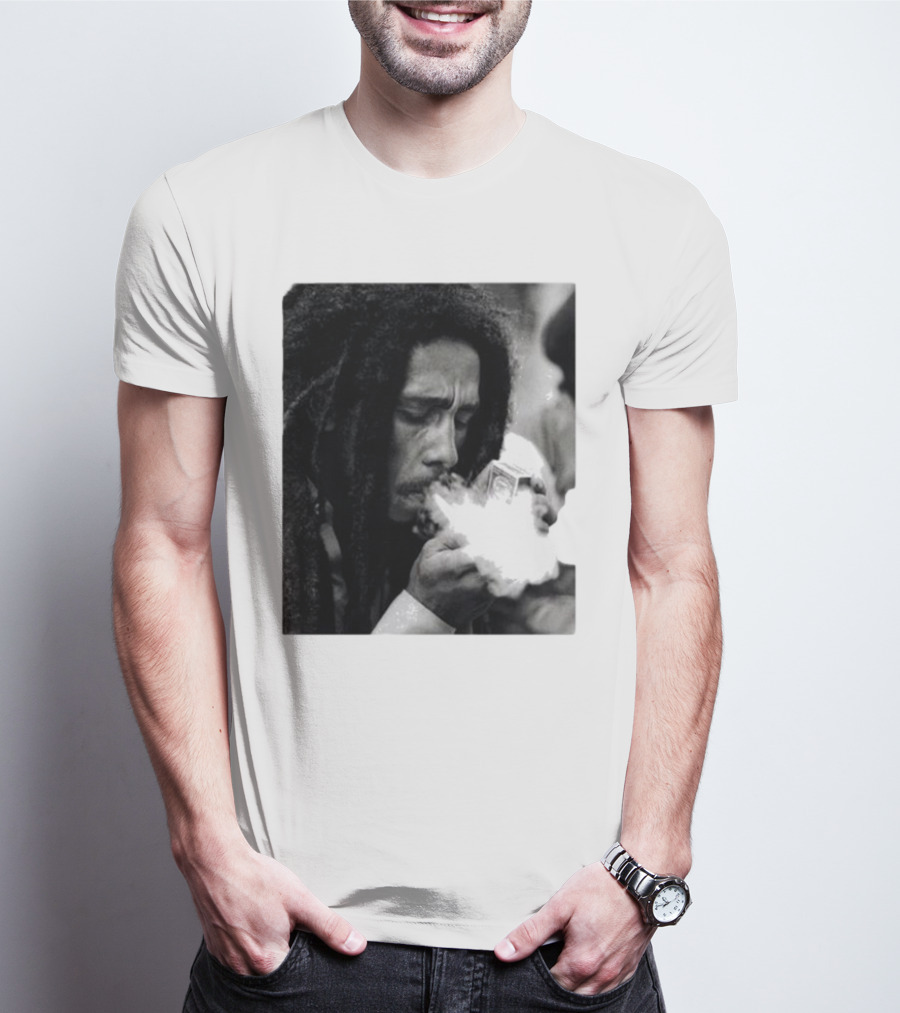 Rui Bob Marley Smoking Image T-Shirt
