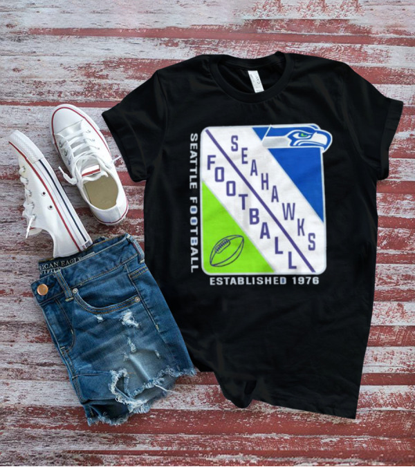 Seattle Seahawks Football Established 1976 Logo Seahawks Head T-Shirt