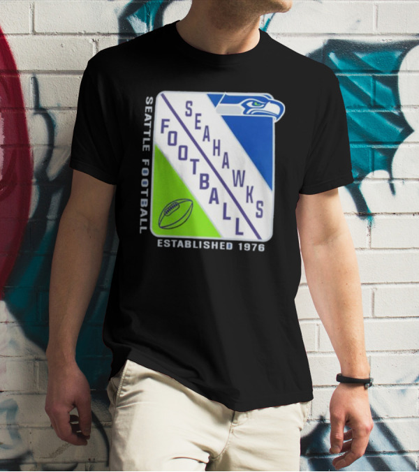 Seattle Seahawks Football Established 1976 Logo Seahawks Head T-Shirt